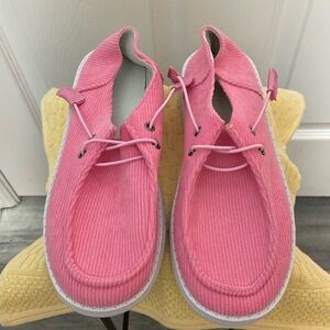 Pink slip-in shoes